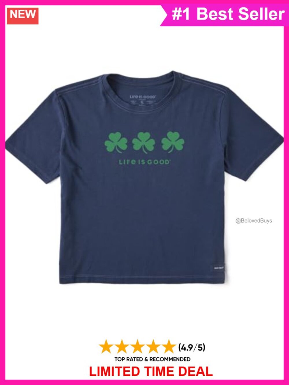 Women's 100% Cotton Boxy Short Sleeve Crew Neck Graphic Tee